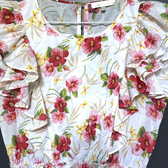Loveshackfancy Natasha Size M Ruffled Floral Cotton Mini Dress Island Vibes $325 - Picture 12 of 15